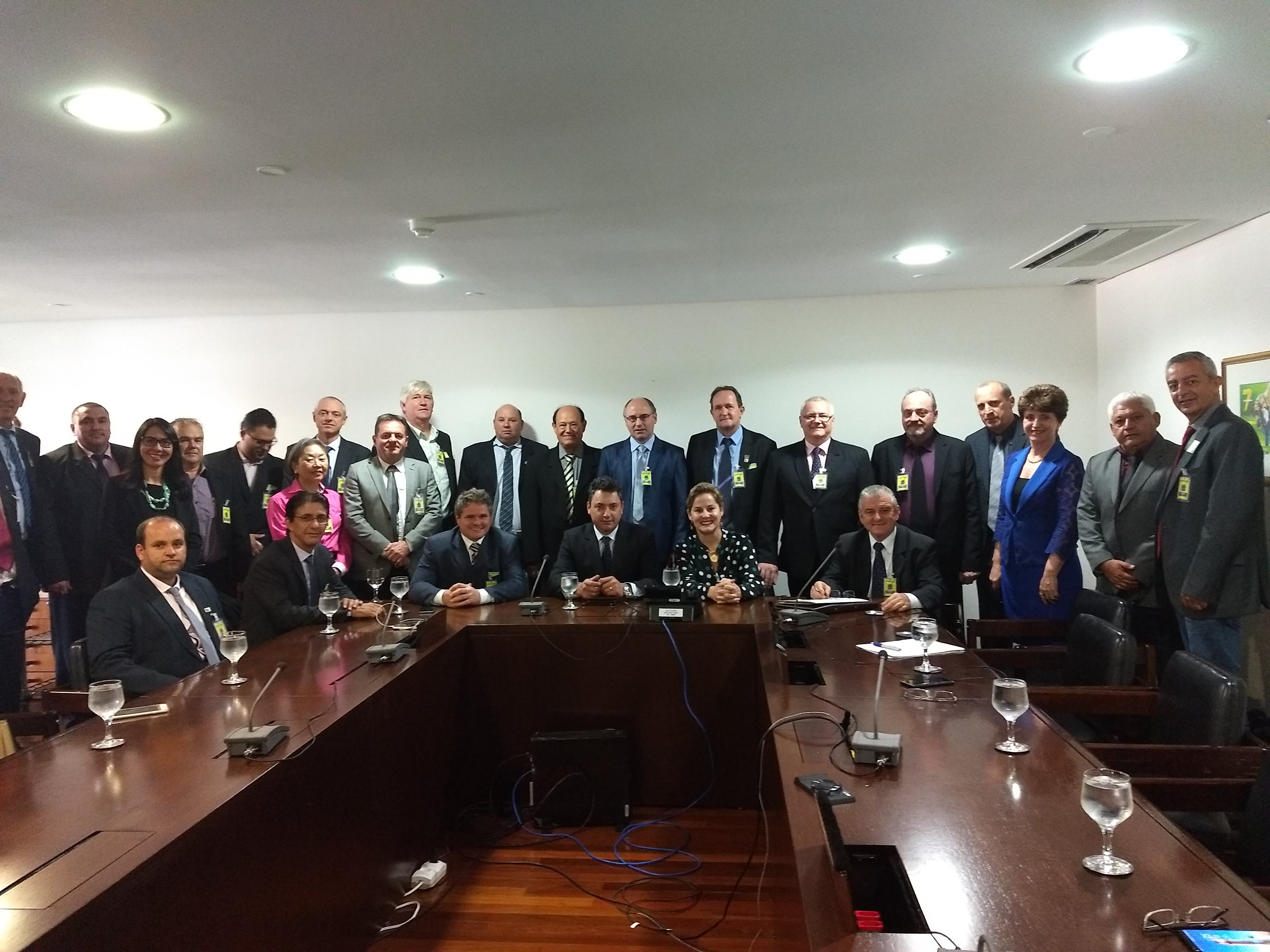 Comitiva de prefeitos no Palácio do Planalto