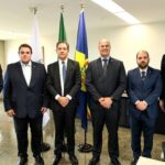 Gabinete/Ascom Sérgio Souza com o ministro do STJ, João Otávio de Noronha, com o governador do RJ, Wilson Witzel, e outros parlamentares