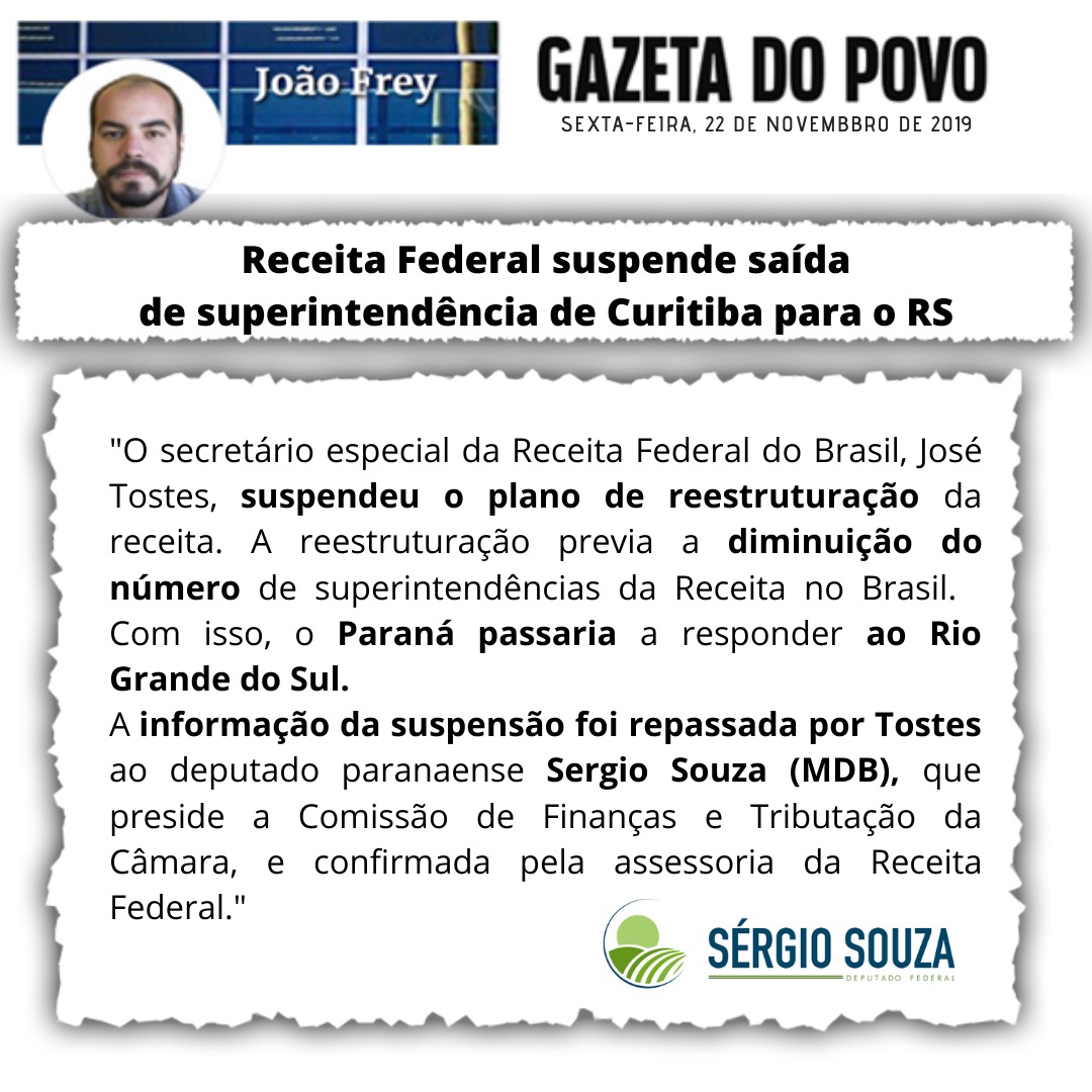 WhatsApp Image 2019 11 22 at 11.42.07 - Receita Federal suspende processo que poderia acabar com superintendência de Curitiba
